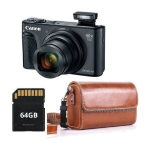 Canon PowerShot SX740 HS 40X Optical Digital Camera + 64GB + Premium PU Case