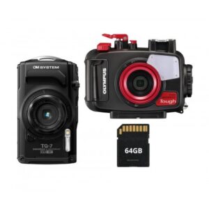OM SYSTEM Tough TG-7 Waterproof Camera + PT-059 Underwater Housing TG7 Free 64GB (MSIA)