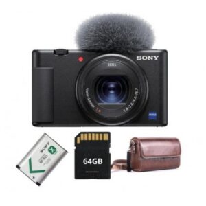 Sony ZV-1 Digital Camera ZV1 +64GB+PU Pouch+BX1 Battery